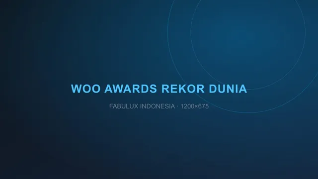 Kolase penghargaan dan proyek global Fabulux dengan latar layar LED