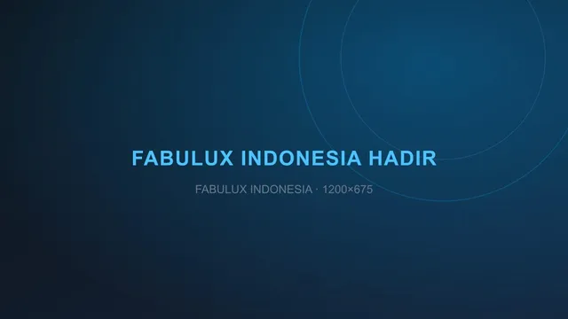 Ilustrasi peluncuran Fabulux Indonesia dengan latar layar LED menyala
