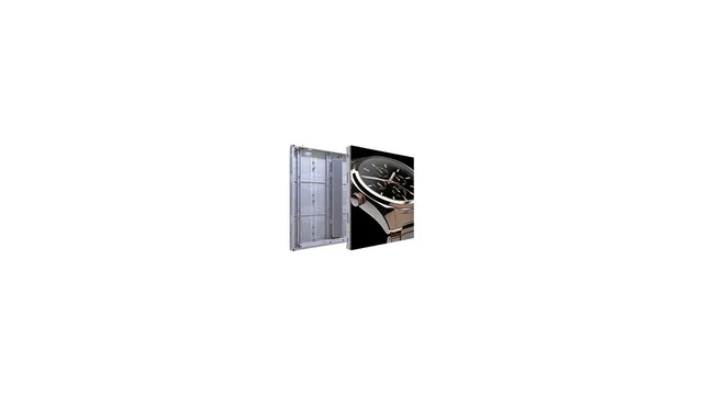 Render resmi kabinet Platinum Ultra — layar depan menampilkan citra jam tangan mewah, tampak belakang kabinet die-cast