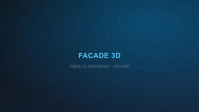 Layar LED lengkung di sudut gedung menampilkan konten 3D mata telanjang yang tampak keluar dari layar